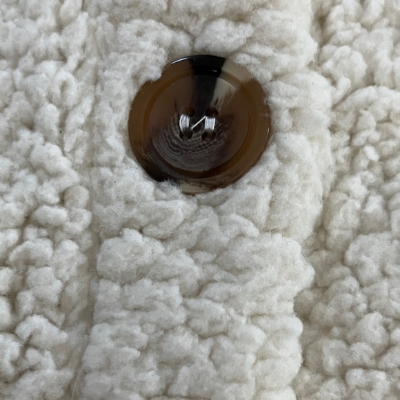 Women’s large fuzzy long teddy sweater Cozy Cream Sherpa - Picture 10 of 12